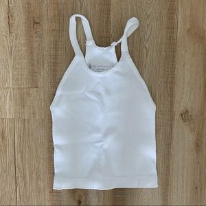 Free People Happiness Runs Long Crop - White XS/S